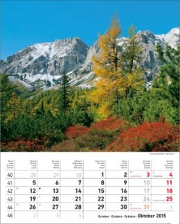 Bildkalender »Sonnentage Alpen«, 245x345 mm, Oktober