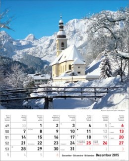 Bildkalender »Sonnentage Alpen«, 245x345 mm, Dezember