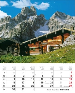 Bildkalender »Sonnentage Alpen«, 245x345 mm, März