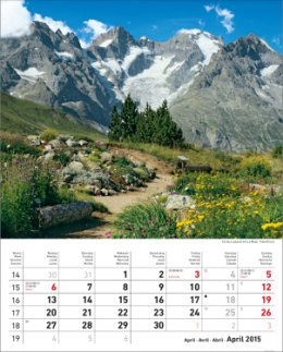Bildkalender »Sonnentage Alpen«, 245x345 mm, April