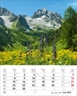 Bildkalender »Sonnentage Alpen«, 245x345 mm, Juni