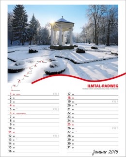 Bildkalender »Rad- und Wanderwege«, 245x345 mm, Januar