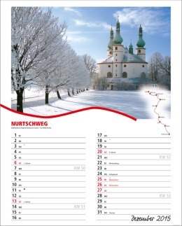 Bildkalender »Rad- und Wanderwege«, 245x345 mm, Dezember