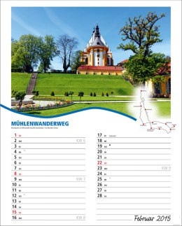 Bildkalender »Rad- und Wanderwege«, 245x345 mm, Februar