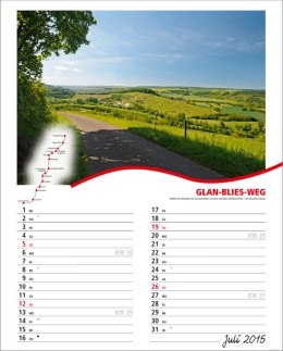 Bildkalender »Rad- und Wanderwege«, 245x345 mm, Juli