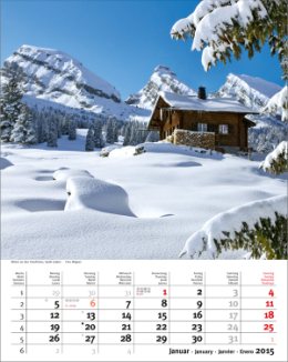 Bildkalender »Sonnentage Alpen«, 310x440 mm, Januar