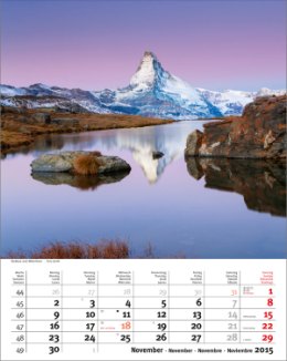 Bildkalender »Sonnentage Alpen«, 310x440 mm, November