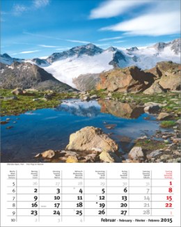 Bildkalender »Sonnentage Alpen«, 310x440 mm, Februar