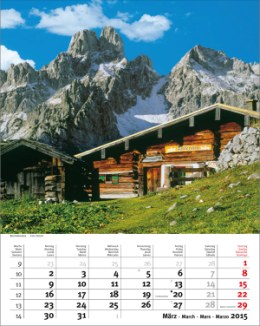 Bildkalender »Sonnentage Alpen«, 310x440 mm, März