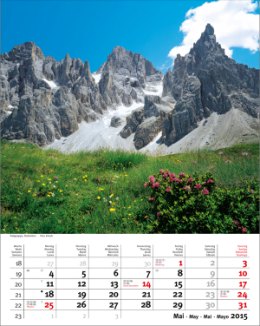 Bildkalender »Sonnentage Alpen«, 310x440 mm, Mai