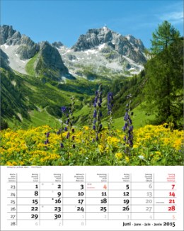 Bildkalender »Sonnentage Alpen«, 310x440 mm, Juni