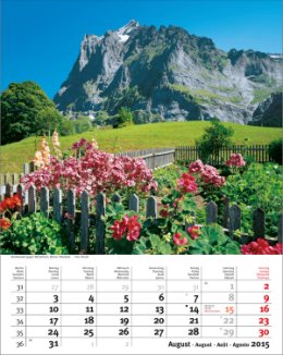 Bildkalender »Sonnentage Alpen«, 310x440 mm, August