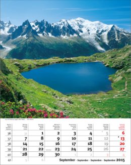 Bildkalender »Sonnentage Alpen«, 310x440 mm, September