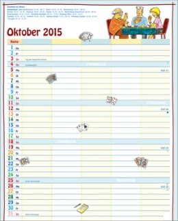 Bildkalender »Unser Familieplaner«, 245x345 mm, Oktober
