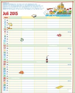 Bildkalender »Unser Familieplaner«, 245x345 mm, Juli