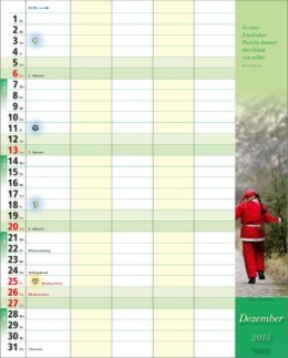 Bildkalender »Familiekalender«, 245x345 mm, Dezember