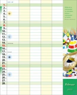 Bildkalender »Familiekalender«, 245x345 mm, Februar