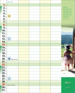Bildkalender »Familiekalender«, 245x345 mm, März