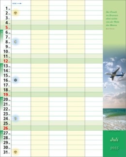 Bildkalender »Familiekalender«, 245x345 mm, Juli