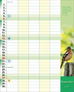 Bildkalender »Familiekalender«, 245x345 mm, September