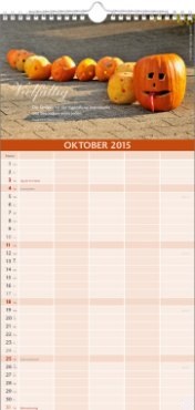 Bildkalender »Glückliche Tage«, 210x478 mm, Oktober