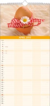 Bildkalender »Glückliche Tage«, 210x478 mm, April