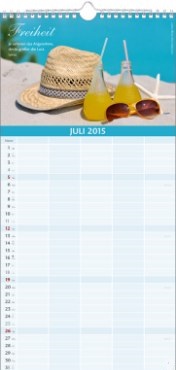 Bildkalender »Glückliche Tage«, 210x478 mm, Juli