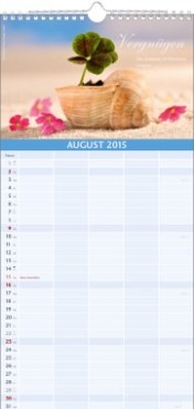 Bildkalender »Glückliche Tage«, 210x478 mm, August