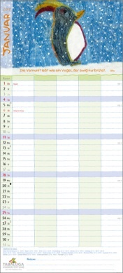 Bildkalender »Herzensbilder«, 210x525 mm, Januar