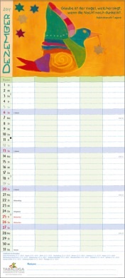 Bildkalender »Herzensbilder«, 210x525 mm, Dezember