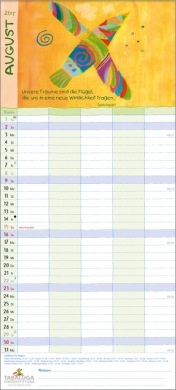 Bildkalender »Herzensbilder«, 210x525 mm, August