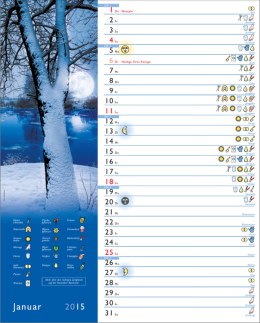 Bildkalender »Mondkalender«, 245x345 mm, Januar