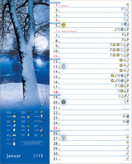 Bildkalender &raquo;Mondkalender&laquo;, 245x345 mm, Januar