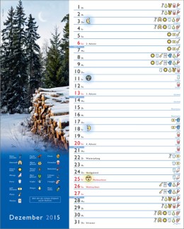 Bildkalender »Mondkalender«, 245x345 mm, Dezember