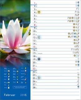 Bildkalender &raquo;Mondkalender&laquo;, 245x345 mm, Februar