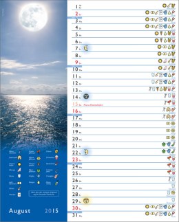 Bildkalender »Mondkalender«, 245x345 mm, August