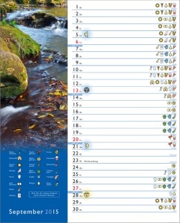 Bildkalender &raquo;Mondkalender&laquo;, 245x345 mm, September
