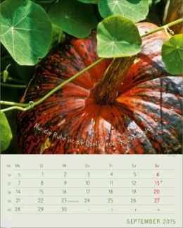 Bildkalender &raquo;Stille Momente&laquo;, 245x345 mm, September
