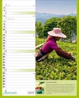 Bildkalender »Tee und Gewürze«, 245x345 mm, Januar