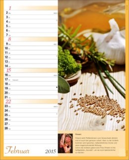 Bildkalender »Tee und Gewürze«, 245x345 mm, Februar