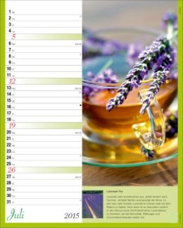 Bildkalender »Tee und Gewürze«, 245x345 mm, Juli