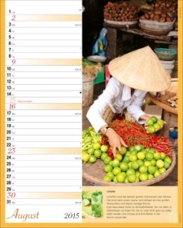 Bildkalender »Tee und Gewürze«, 245x345 mm, August