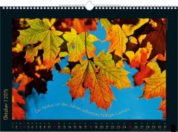 Bildkalender »Stille Momente«, 440x360 mm, Oktober