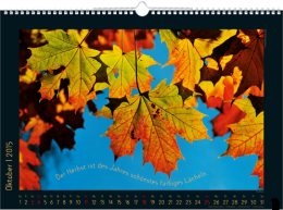 Bildkalender &raquo;Stille Momente&laquo;, 440x360 mm, Oktober