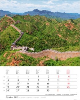 Bildkalender »Traumreise«, 245x345 mm, Oktober