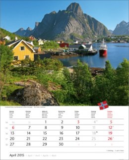 Bildkalender »Europa«, 245x345 mm, April