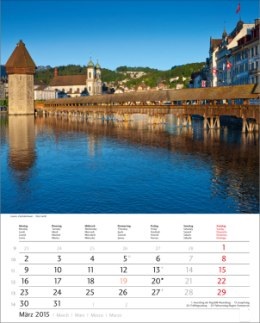 Bildkalender »Schweiz«, 245x345 mm, März