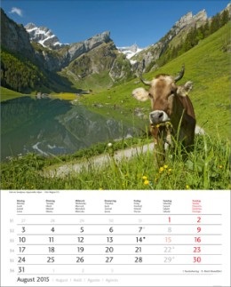 Bildkalender »Schweiz«, 245x345 mm, August