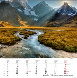 Bildkalender »Traumreise«, 325x390 mm, November