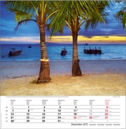 Bildkalender »Traumreise«, 325x390 mm, Dezember